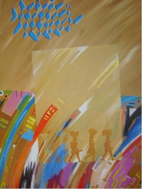 Heroínas II (Nossas Zungueiras de Todos os Dias), acrílico s/ tela, 140 x  100 cm, 2010