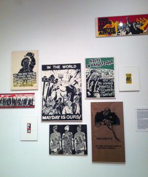 Posters of various collectives and William Kentridge, 1980’s.