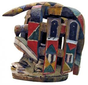 YORUBA, GELEDE MASK #7, 15.5